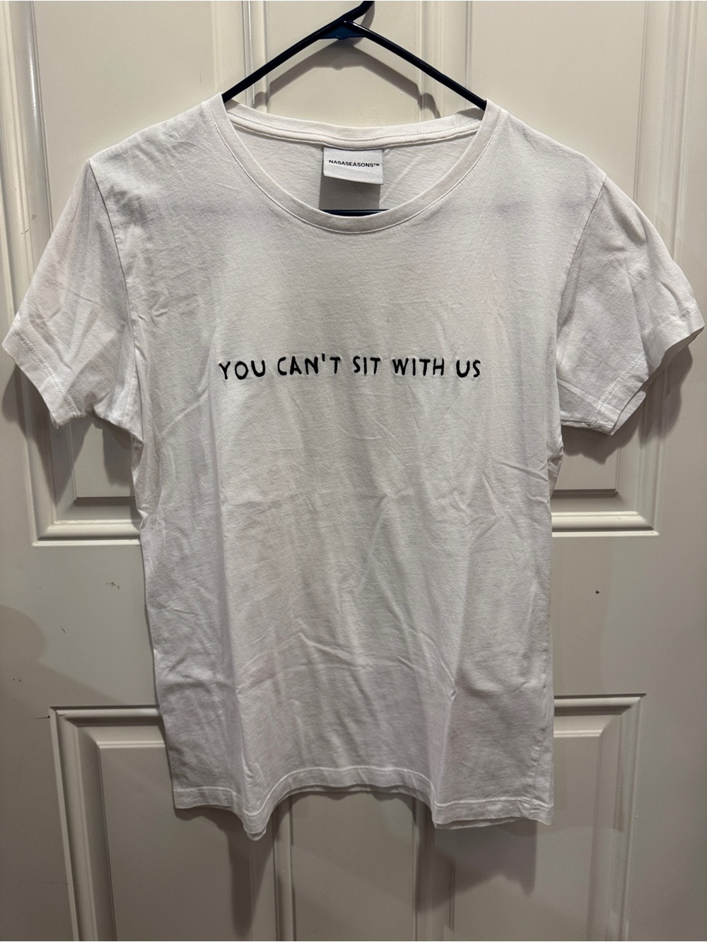 NASASEASONS "You Can't Sit With Us" Graphic T-Shirt White Tee Size S